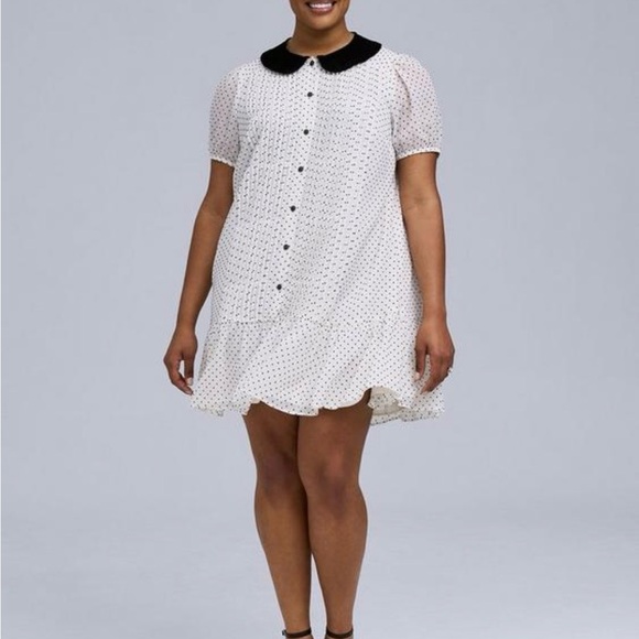 torrid Dresses & Skirts - Torrid Black and White Polka Dot Midi Dress